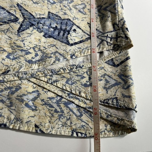 VTG Crossings Mens Fish Geometric Print Hawaiian Short Sleeve Button Down Shirt - Picture 10 of 12